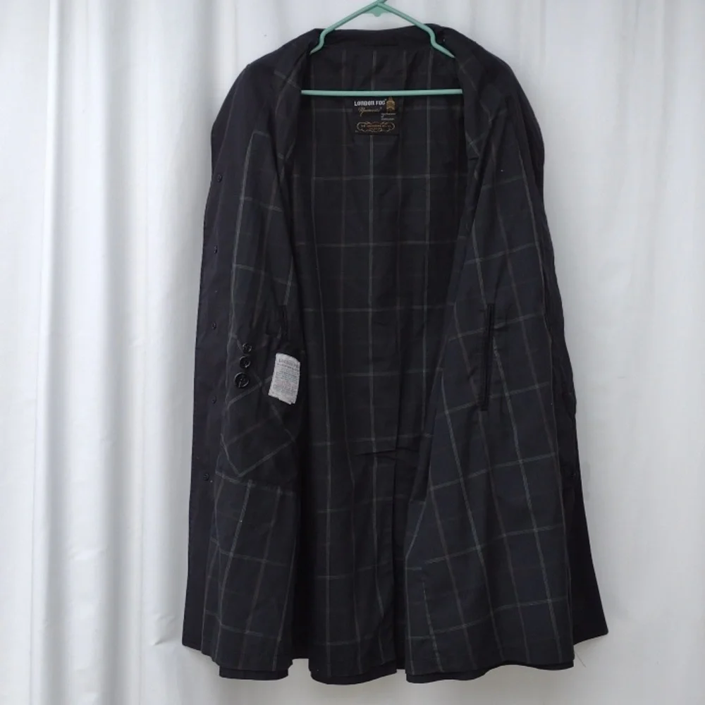 Vintage London Fog Black Maincoat 42 Regular - Picture 4 of 11